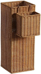 Woven Umbrella Stand with Removable Storage Basket, Umbrella Storage Rack with Water Tray, Entryway Umbrella Basket(Large)