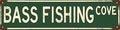 Bass Fishing Metal Sign 4x16 Inch Wall Decor for Home Bar for Man Cave & More Durable Metal Art for Sports Enthusiasts