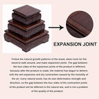 GOLDY&WENDY Square Solid Wood Base Handmade Carved Rosewood Display Stand Vase Teapot Aquarium Lamp Pedestal
