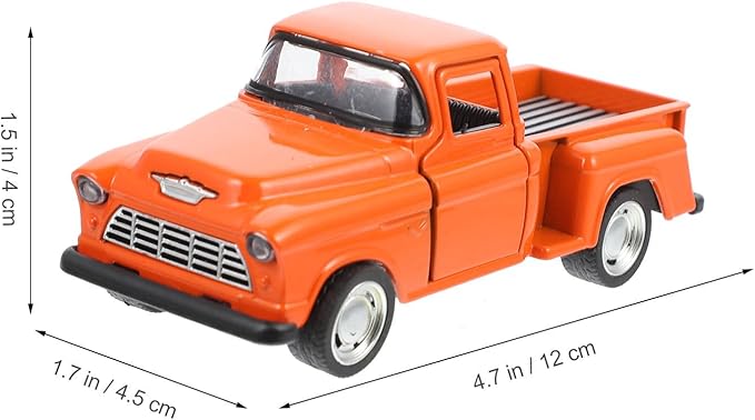 TOYANDONA Small Pickup Truck Model Miniature Figurine Kids Toy Gift for Home Decor Tabletop Display Collectible Vehicle 4.92X1.96X1.57In