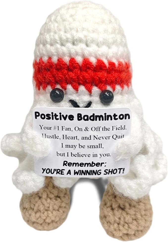Funny Emotional Support Handmade Badminton Decor - Vintage Shuttlecock Sculpture,Inspirational Sports Gift for Badminton Lovers,Best Friend,Sister,Coach,Team Player,Home Office Cute Decor