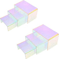 Cerpourt 2 Sets Acrylic Display Risers Colorful Product Stand,Cupcakes Holder Dessert Display Transparent Showcase Stands, Candy Bar Risers, Acrylic Lifts Display for Figures