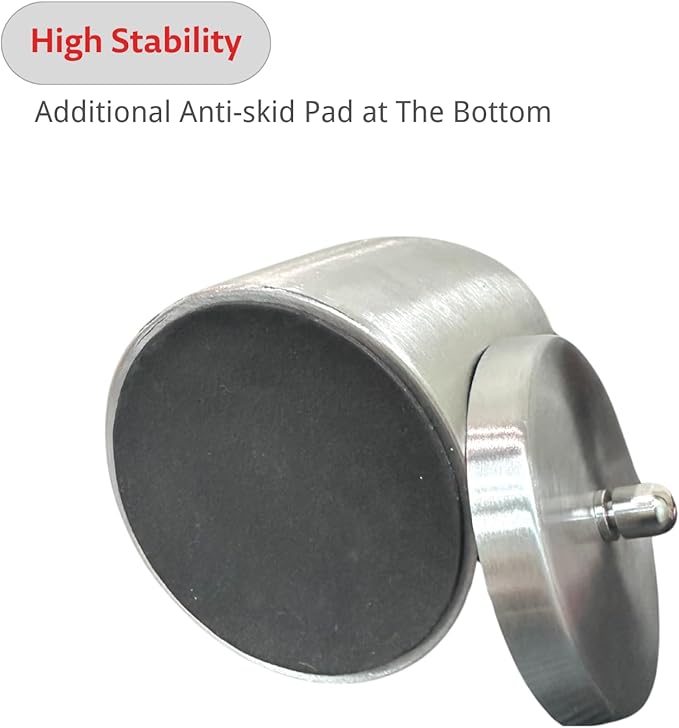 Ash Tray, Large Outdoor Ashtray with Lid, Ashtray for Outside Patio, Stainless Steel Windproof Smokeless Ash Tray for Balcony, Ashtrays for Smokers, Cigar, Home Office Decoration