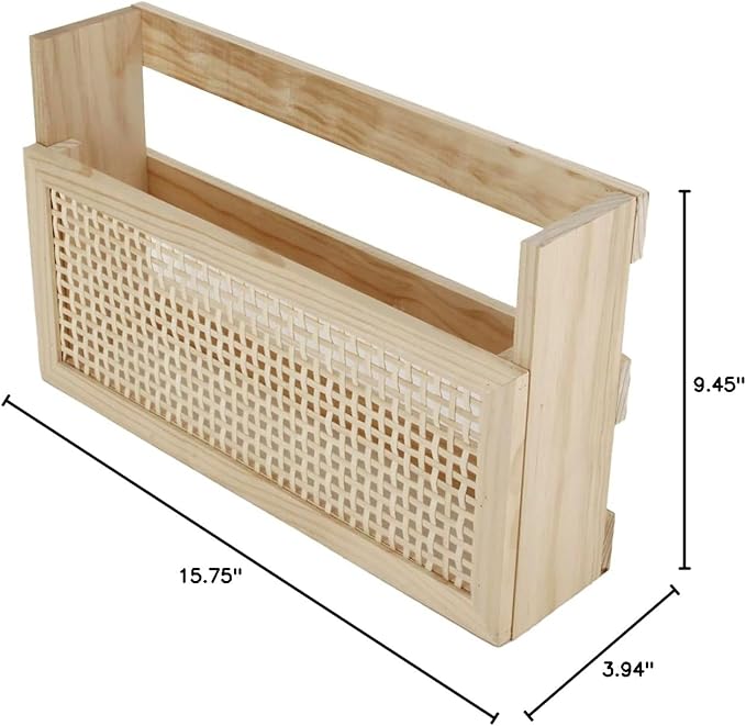 Wooden Magazine Rack Wall-Mounted DIY Home Decor Magazine Holder Mail Sorter for Office Entryway Kids’ room and Living Room.