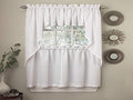 Sweet Home Collection Opaque Rib Cord Kitchen Curtains Swag Pair, Ribcord White