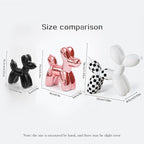 Notakia Cute Ceramics Balloon Dog Statue Crafts Living Room Desktop Decorations,Handmade Modern Small Ceramic Animal Statue Ornament Home Decor Accents