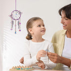 Artilady Dream Catcher for Girls - Purple Butterfly Small Dream Catchers with Crystals Cute Room Decor for Teen Girls Boys Boho Bedroom Wall Home Decorations Birthday Christmas Kids Baby Gifts