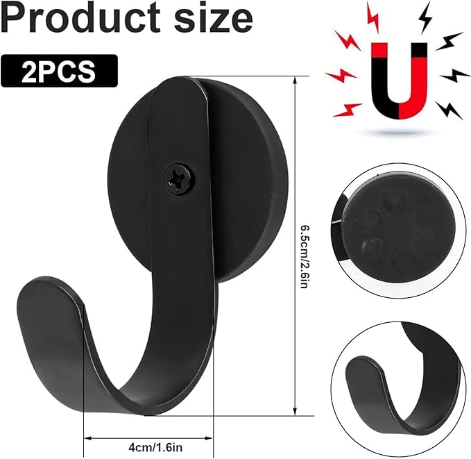 Linwnil 2 Pack Magnetic Wreath Hanger Wreath Holder Wreath Hanger Hook for Metal Front Door for Christmas Decorations