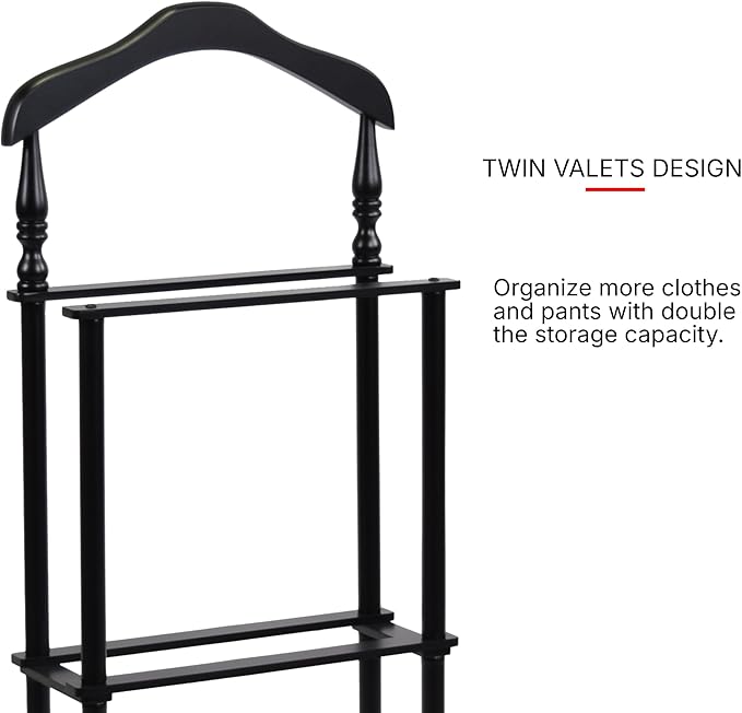 Proman Products VL17025 Twin Valet, 42.5" Height, Black"