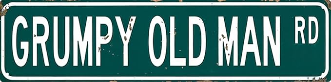 Man Cave Grumpy Old Man Rd Metal Tin Sign 4x16 In Vintage Plaque Decor For Home Restaurant Bar Cafe Garage Decor Unique Gift For Humor Lovers