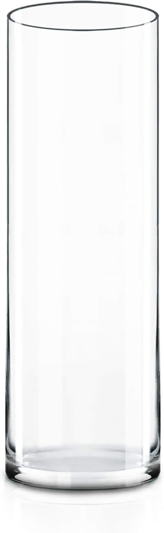 CYS EXCEL Cylinder Clear Glass Vase (H:20" D:6") | Multiple Size Choices Glass Flower Vase Centerpieces | Hurricane Floating Candle Holder Vase