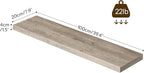 HOOBRO Floating Shelves for Wall, Wall Mounted Shelf Set of 2, 39.4" Hanging Shelf with Invisible Brackets, for Wall Decor Storage in Bathroom Bedroom Kitchen Living Room Office, Greige BG100BJP201