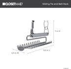 ClosetMaid 78060 Sliding Tie and Belt Rack for Wire Shelving