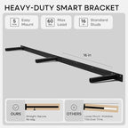 Homeforia 60 inch Wood Floating Shelf, High End Solid Natural Long Wood Shelf for Wall 60 inches, Unfinished Wooden 60inch Large Floating Shelves, Heavy Duty Bracket, 60 X 6.5 X 1.75 in, Set of 3