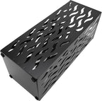 Metal Umbrella Holder, Hollow Out Design rectangular Umbrella Rack Stand, Entryway Umbrella Stand Rectangular Canes Walking Stick Storage Bin for Home Office Decor (Black)