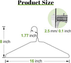 Wire Metal Hangers 100 Pack, Black Slim Clothes Hanger 16 Inch 12 Gauge, Bulk Dry Cleaner Hangers for Standard Size Coat, Suits, Shirts, Pants, Skirts