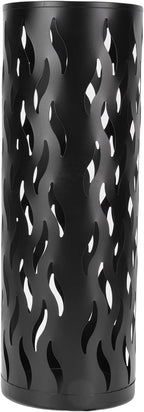 YUYTE Metal Round Umbrella Holder, Shaped Freestanding Umbrella Organizer for Entryway, Home, and Office (Black)