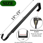 Wreath Hanger for Front Door, Adjustable 15 to 25 Inches Wreath Hangers, 20 lbs Larger Door Upgrade Wreath Hanger, Christmas (Black)