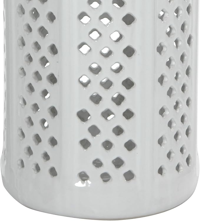 Red Lantern 17" Carved Lattice Decorative Umbrella Stand