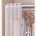 Portable Closet,Portable Closets for Hanging Clothes,Japanese Style Wardrobe Clothing Rack with 2 Drawers,1 Hanging Rods and 2 Storage Shelves,27.5" L x 17.7" W x 65.1" H,Black