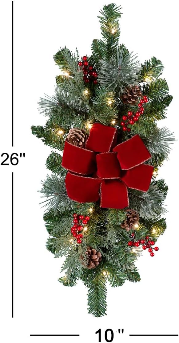 Haute Decor Classic Pre-lit Holiday Swags (Set of 2 - Staircase)
