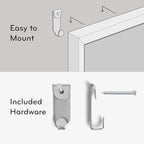U Brands Farmhouse Board, Dry Erase White Board with White Frame, Office Supplies, Includes Magnets, 20” x 30” (2993U00-04)