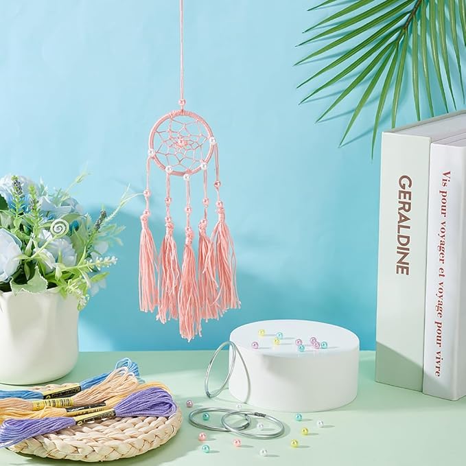 INFUNLY 6 Set Dream Catchers DIY Small Dream Catcher Car Decor Charm Mini Dreamcatcher for Bag Pendant Colorful Handmade for Key Chain