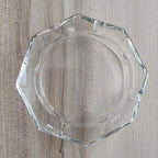 Crystal Glass Ashtray, Octagon Ash tray Cigar Cigarettes Ashtray Holder Office Home Desktop Tabletop Decoration,Crystal Clear