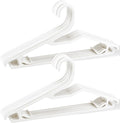 Plastic Hangers, Short Neck Hangers for Clothes, Z-Shape Shirt Hanger for Men 16.5", Flat Space Saving Blouse Hanger for Adults Suit, Hoody, Dress, Small Necked Clothing, Percha de Plástico White 20
