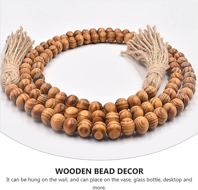 Hanging Decor Beads Decorative Tassels 1pc Wooden String for Home Decor