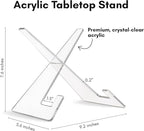 Americanflat Acrylic Easel Stand - 8" Tabletop Easel and Plate Stand - Lightweight Display Holders for Photos, Cards, Frames, Books, Magazines, Albums - Home or Office Decor