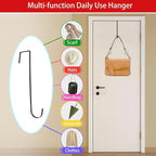 12 in Wreath Hanger Black Wreath Hangers for Front Door 2 Pack Wreaths Hangers Hook Over The Door Hook Christmas Wreaths Holder Halloween Easter Home Wreaths Hanging Hooks Decoration