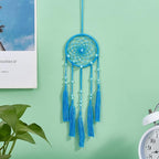 INFUNLY 24 Set DIY Dream Catcher Set Rainbow Colors Round Mini Dream Catcher Kit 2.8 Inch Handmade Dreamcatcher with Instructions Boho Hanging Ornament Making Kit for Bedroom Car Mirror Keychain Bag