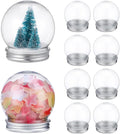 Garneck 10pcs Plastic Water Globes DIY Snow Globe with Screw Off Caps Crafts Candy Storage Boxes and Decorative Display Lightweight and Reusable