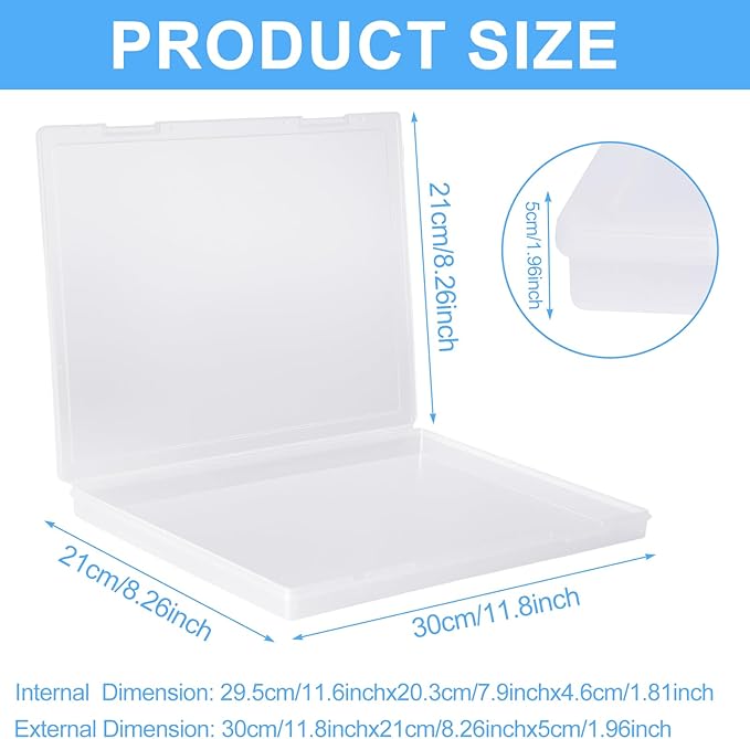 (2 PCS) Magazine Protectors for Collectors – Clear Magazine Display Case, Storage Box for Birth Certificates, Books, Newspapers, Comics – 12 x 9 x 0.8 inch