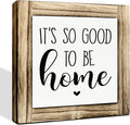 Welcome Home Decor, Front Door Decor for Shelf Counter, Decorative Wooden Box Sign, Farmhouse Homes Decors, Mom Gifts for Birthday, Mother's Day Gift, It‘s So Good to Be Home Sign, 5.9×5.9 inchess