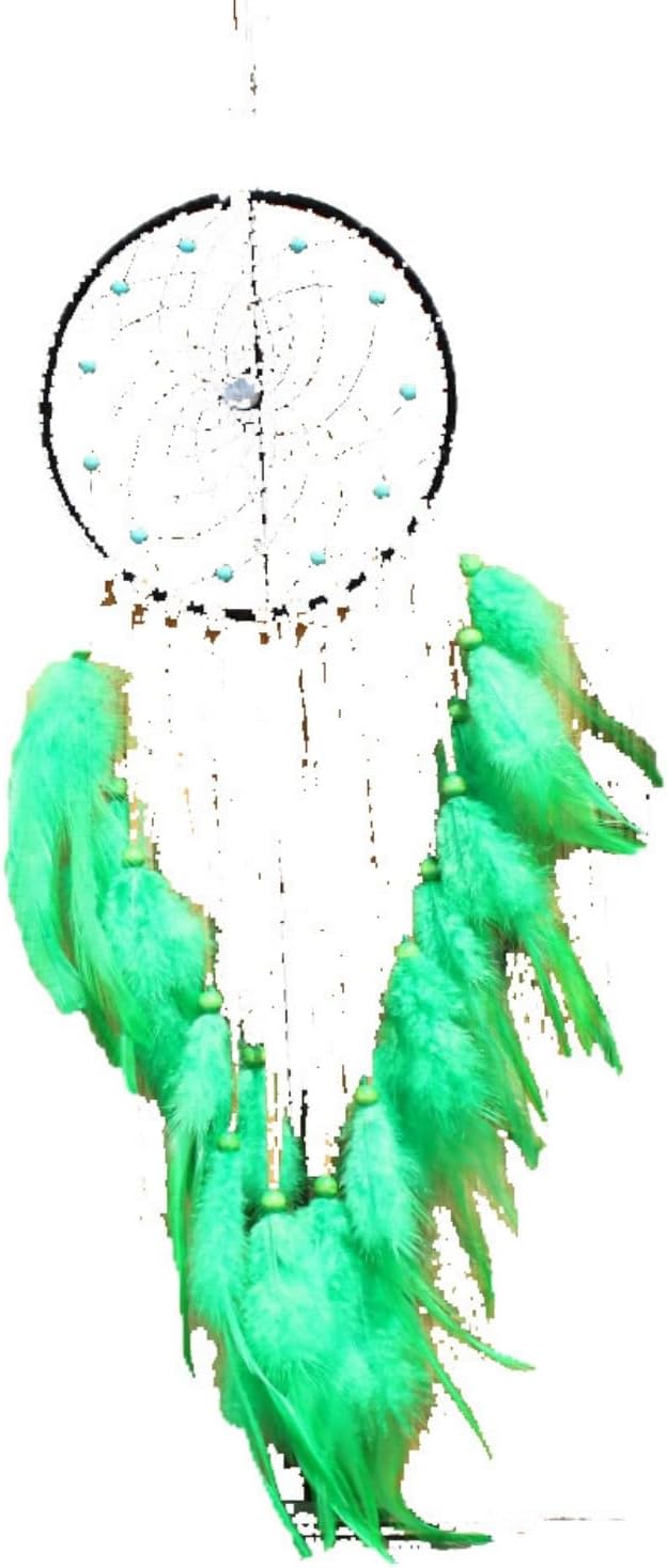 Handmade Dream Catchers Wall Decor,Boho Feather Dreamcatcher with Natural Elements,Unique Home Decor Gift for Bedroom, Living Room (blue-25.6in)