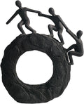 Abstract Sculptures - Living Room and Office Dynamic Climbing Wall Character Decoration, Black Statue 7x8x1.5 inches Elegant Black Home Decoration Gift Creativity