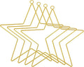 MECCANIXITY 4 Pcs Star Dream Catcher Rings, 10" Dream Catcher Metal Hoops Macrame Wreath Rings Pentagram Floral Hoops for DIY Craft Making Home Wedding Wall Hanging Decoration, Gold
