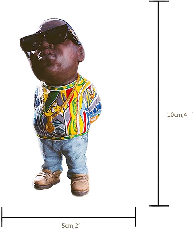Legend-Commemorative Resin Ornaments, Peculiar and Interesting Rap Music Star Resin Sculptures, Commemorative Resin Ornaments, Best Gift for Friends, Black