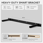 Homeforia Classic Walnut 36 inch Floating Shelf, High End Solid Real Wood Small 36inch Floating Shelves for Wall Mounted, 36in Floating Shelves, Heavy Duty Bracket, 36 X 6.5 X 1.75 inches, Set of 4