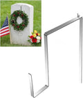Adjustable Headstone Wreath Hanger for Cemetery – Fits 6"-11" Tombstones, Stainless Steel Gravestone Wreath Stand for Christmas, Halloween, Easter & Memorial Day Decorations
