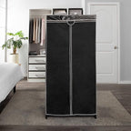 Simplify, Organizer, for Clothes and Accessories, Heavy Duty, Hanging Rod, Easy to Assemble in Black 36" Wide Portable Closet, 63"x36"19" (4062-BLACK)