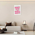 Drimiler Retro Newspaper Pink Font Poster What If It All Works Out Canvas Wall Art Positive Affirming Quote Minimalist Prints Painting For Home Bedroom Dorm Wall Decor 12x18in Unframed