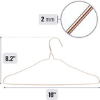 Mr. Pen- Rose Gold Metal Hangers, 10 Pack - Wire Coat Hangers for Clothes