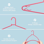 Plastic Hangers 50 Pack, Light Weight Durable Clothes Hangers with Hooks Standard Size G-Shape&Non-Slip Coat Hangers for Everyday Use (Pink)