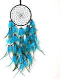 MOONFLY Dream Catchers Handmade Traditional Feather Hanging Home Wall Decoration Décor Ornament Craft Native American Style (Blue Feather)