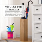 ROYUMI Umbrella Stand 19" Hexagon Wooden Umbrella Holder, Umbrella Stands for Entryway, Walnut/Oak Indoor Umbrella Holder, Water-Resistant Umbrella Storage Solution (Color : Walnut)