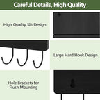 Belt Hanger Organizer for Closet, Wall Mount Belt Rack, Wooden Belt and Tie Organizer for Stores and Displays Mens Accessories (Length 9.8”) Black-Belts