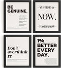 DSHFG Motivational Pictures Office Wall Decor Prints Set of 4, Inspirational Motivational Wall Art Decor Retro Posters Prints for Office Home Decor, 8x10 Unframed